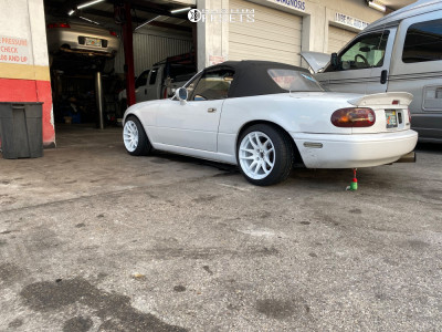 1993 Mazda Miata with 15x8 5 Work Emotion Cr Kiwami and 195/45R15