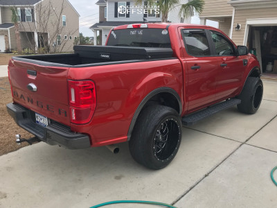 2019 Ford Ranger with 20x12 -44 Hardrock Crusher and 275/55R20 Toyo ...