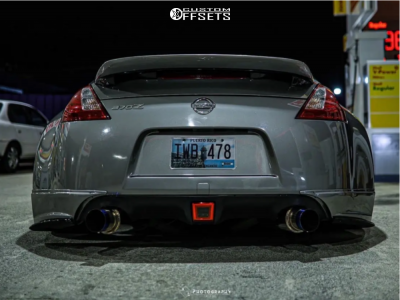 2009 Nissan 370Z with 19x11 15 Rotiform Forged Six and 255/35R19 ...