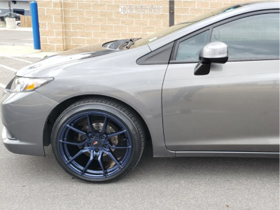 2012 Honda Civic with 18x9.5 35 Option Lab R716 and 225/40R18 Michelin ...