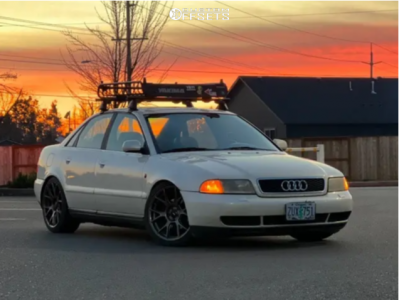 1998 Audi A4 Quattro with 19x8.5 45 Konig Ampliform and 225/40R19 Nitto