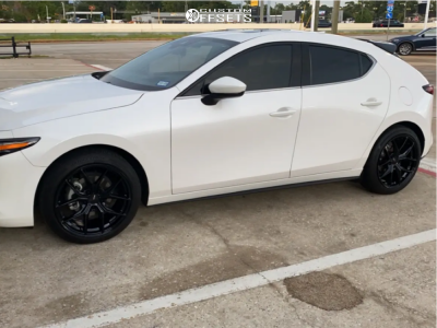 2021 Mazda 3 with 18x8.5 38 Enkei Tsr-x and 215/45R18 Bridgestone