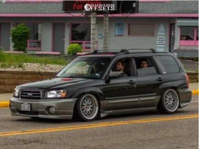 2004 Subaru Forester with 18x8.5 15 Work Vs Xx and 215/40R18