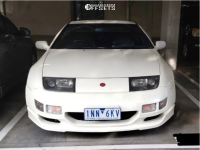 1991 Nissan 300ZX with 18x8.5 37 Advan Racing TC2 and 245/35R18