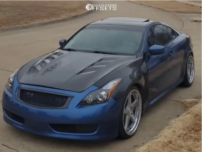 2008 INFINITI G37 Sport - 20x9 35mm / 20x10.5 38mm - Rennen Csl-7 - Lowering Springs - 245/30R20 / 285/30R20