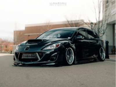 2010 Mazda 3 with 18x9 10 Work XSA EXA Xs1 and 215/35R18