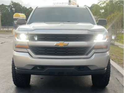 2017 Chevrolet Silverado 1500 with 22x12 -51 Vision Rocker and 285 ...