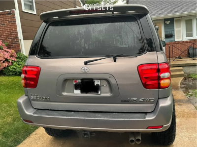 2002 Toyota Sequoia with 17x9 Flat Black Pro Comp Series 97 Wheels, 35/12.5R17 Vercelli Terreno M/t tires, and Suspension Lift 4.5" Tuff Country.