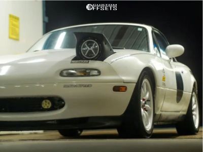1990 Mazda Miata with 15x7 21 RS Watanabe F8 and 205/50R15 Hankook