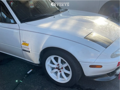 1990 Mazda Miata with 15x7 21 RS Watanabe F8 and 205/50R15 Hankook