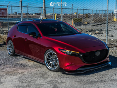 【はるあきさん専用】フェローズMA-1 B15-D MODIFYED 90' 2021 Mazda 3 Sport with 18x8.5 35 AVID1 Av40 and 225/40R18