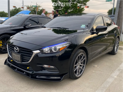 2018 Mazda 3 with 18x8 35 Konig Oversteer and 225/40R18 Nexen N