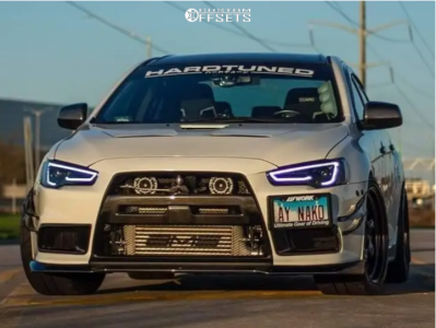 2011 Mitsubishi Lancer with 19x10.5 16 Work Meister S1 3p and 275