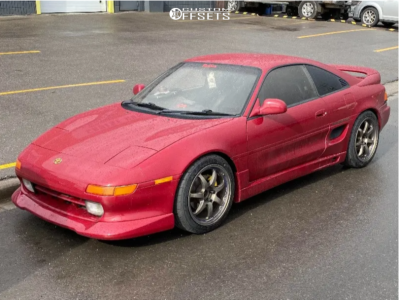 1993 Toyota MR2 with 17x8 35 WedsSport Sa-90 and 215/45R17