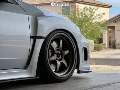 2013 Subaru WRX STI with 18x8.5 35 Aodhan Ah08 and 225/40R18