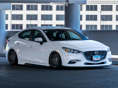 2017 Mazda 3 with 18x9 35 XXR 527d and 215/45R18 Dunlop Sp Sport