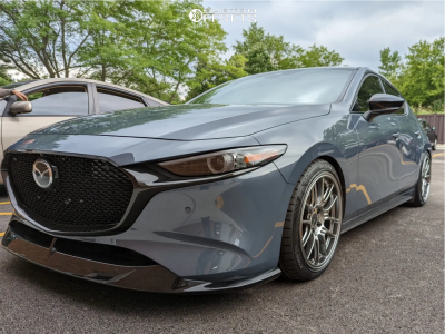 2022 Mazda 3 - 18x9 42mm - Enkei Gtc02 - Lowering Springs - 235/40R18