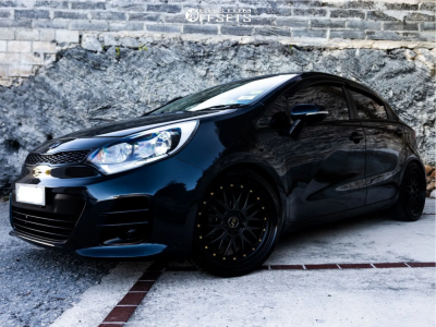 2015 Kia Rio with 18x8 34 JNC Jnc005 and 205/40R18 Michelin Pilot Sport ...