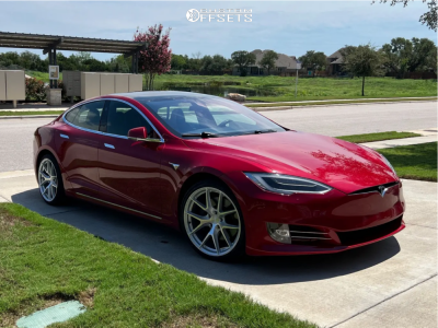 2017 Tesla S - 20x9 30mm - Aodhan Aff7 - Stock Suspension - 245/35R20