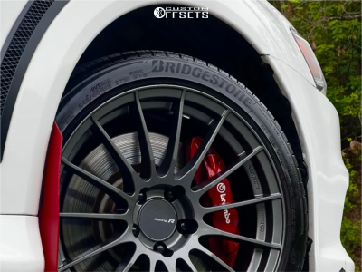 2014 Mitsubishi Lancer with 18x9 25 Enkei Rs05-rr and 245