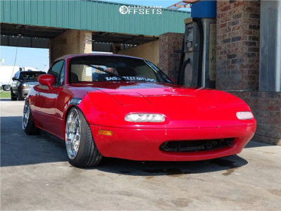小面見本#北沢一念 1996 Mazda Miata with 16x9 15 Whistler Sk1 and 195/45R16 Waterfall