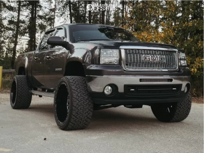 2010 GMC Sierra 1500 SLT - 24x14 -76mm - XF Flow Xfx-305 - Suspension Lift 5" - 35x15.5