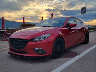 2014 Mazda 3 Sport GS - 18x8.5 35mm - RTX Vertex - Lowering Springs - 235/40R18