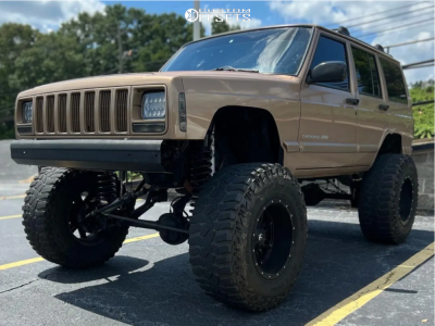 2000 Jeep Cherokee Classic - 18x12 -44mm - Fuel Hostage - Suspension Lift 9" - 37x13.5