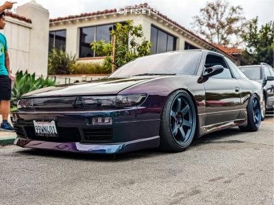 ニアネアページ•*¨*•.¸♬︎ 1989 Nissan 240SX with 18x9.5 22 Volk Te37sl and 225/40R18 Falken