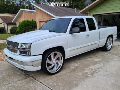 2005 Chevrolet Silverado 1500 - 24x9 25mm - US Mags Desperado 6 - Level 2" Drop Rear - 285/35R24