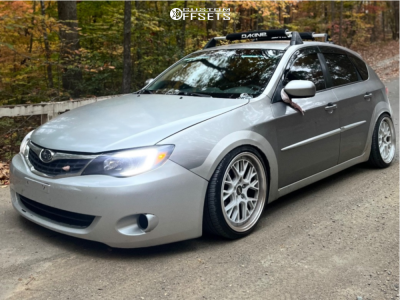 2008 Subaru Impreza with 18x8.5 35 ESR Cs11 and 215/35R18