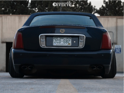 2002 Cadillac DeVille with 18x10.5 Silver SK Forged Kadi Wheels, 225/40R18 Westlake Sa-07 tires, and Air Suspension Airtekk / uas / smc.
