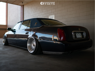 2002 Cadillac DeVille with 18x10.5 Silver SK Forged Kadi Wheels, 225/40R18 Westlake Sa-07 tires, and Air Suspension Airtekk / uas / smc.