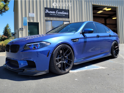 2013 BMW M5 Base - 20x9 18mm / 20x10.5 20mm - Velgen VMB5 - Lowering Springs - 265/35R20 / 295/30R20