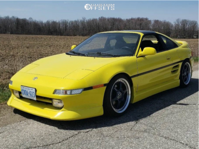 1993 Toyota MR2 with 17x8 35 Volk GTP R17 and 205/40R17 Yokohama S