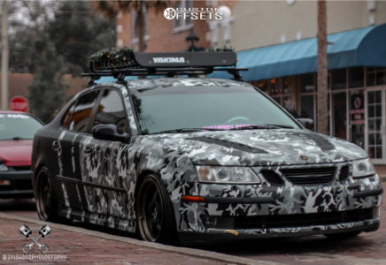 ミヤケン 2006 Saab 9-3 with 18x9.5 35 Klutch Sl5 and 225/40R18 Falken Ziex