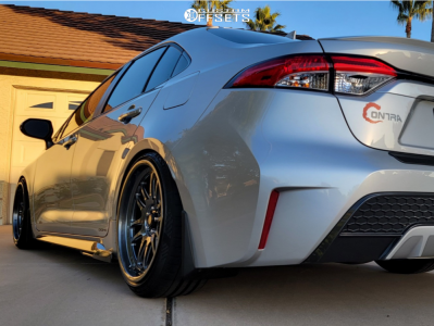 2021 Toyota Corolla with 18x9.5 35 Aodhan Ah07 and 225/40R18