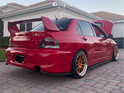 2006 Mitsubishi Lancer with 18x9.5 22 CCW D110 and 245/35R18 ...