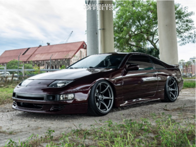 1992 Nissan 300ZX with 18x10.5 0 Work Emotion Cr 2p and 215