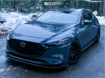 2022 Mazda 3 - 18x8.5 35mm - Anovia Night - Coilovers - 215/40R18