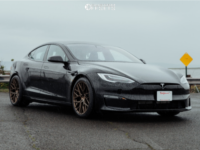 2022 Tesla S - 20x9 30mm - Aodhan AFF9 - Stock Suspension - 255/35R20