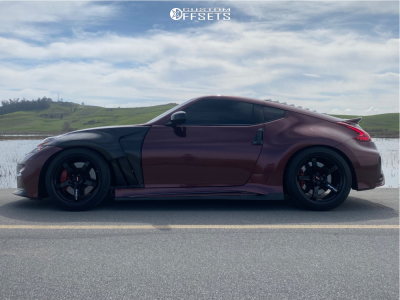 2018 Nissan 370Z with 19x9.5 22 Gram Lights 57cr and 245