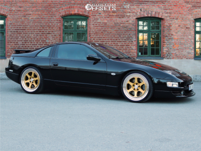 1996 Nissan 300ZX with 19x9.5 33 Work Meister L1 3p and 245