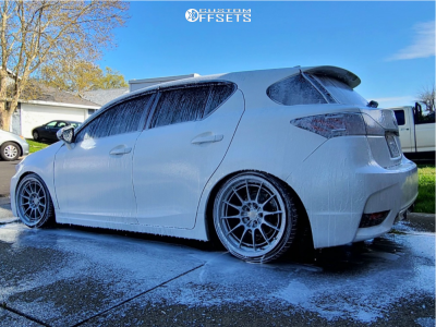 2015 Lexus CT200h with 18x9.5 40 Enkei Nt03m and 215/35R18