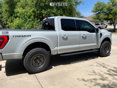 2023 Ford F-150 with 18x9.5 6 Black Rhino Armory and 285/75R18 Nitto ...