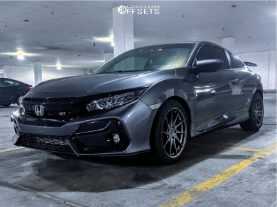 2020 Honda Civic with 18x8.5 35 Aodhan Ah09 and 225/55R18