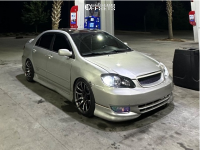 2003 Toyota Corolla with 17x9 30 Vors Tr4 and 215/45R17 Delinte
