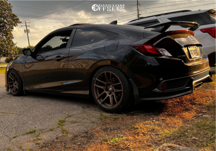 2018 Honda Civic with 18x9.5 35 ESR Cs8 and 235/40R18 Kenda Kaiser