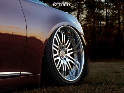 2007 Lexus LS460 with 20x10.5 3 Work Rezax Premium and 245/35R20