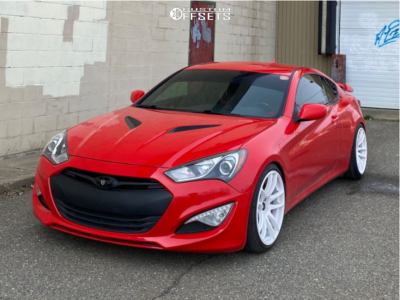2013 Hyundai Genesis Coupe with 19x9.5 22 Vors Tr4 and 245